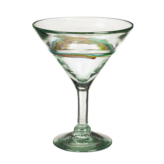 Rainbow Recycled Martini Glass