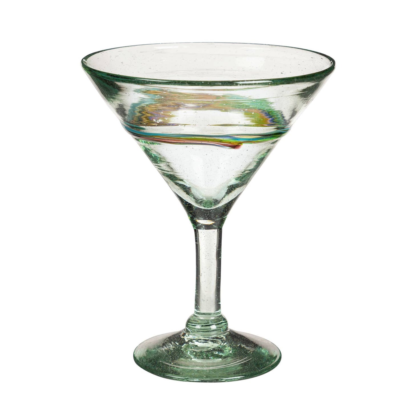Rainbow Recycled Martini Glass